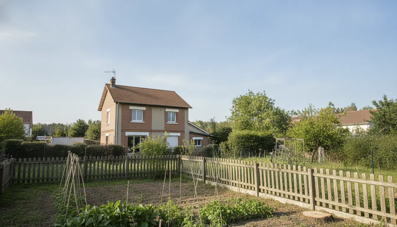 Clôture dégagée après abattage du frêne à Rangueil