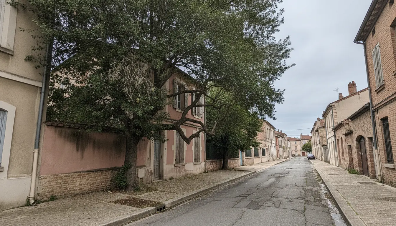 Platane éclairci avec bois mort retiré