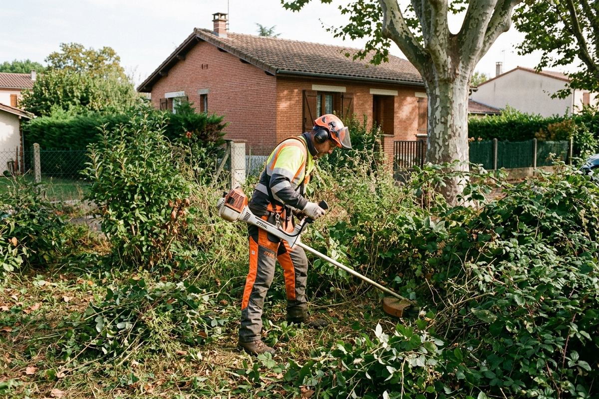 Débroussaillage et remise au propre de terrains à Toulouse