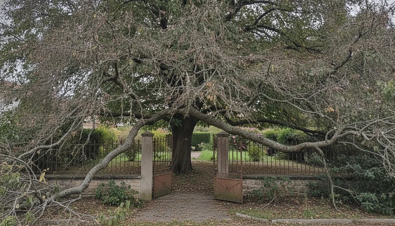 Jardin dégagé et propre après abattage du pin à Ritouret, Blagnac