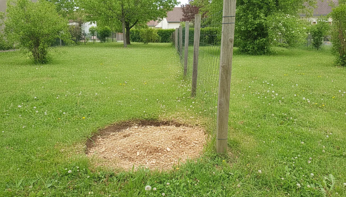 Fond de jardin dégagé après abattage du pin quartier Malpagat à L'Union